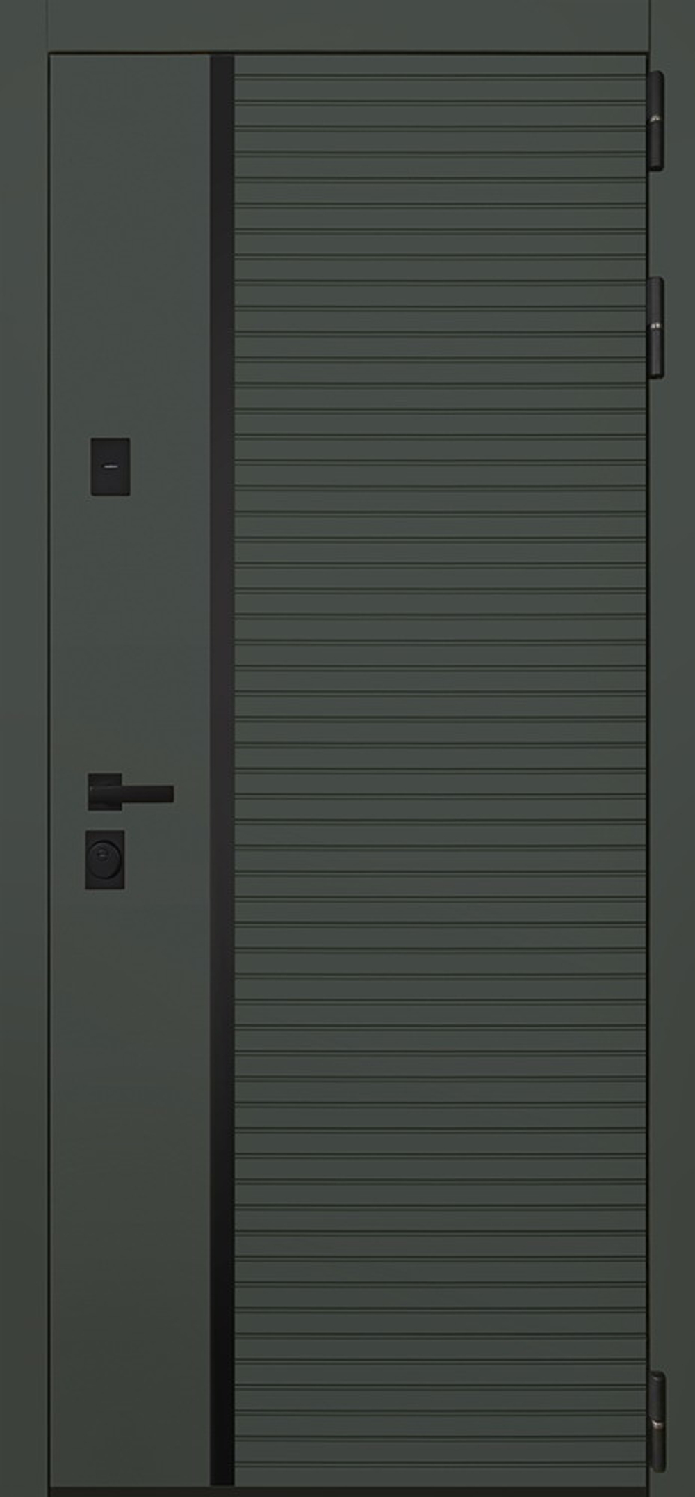 Стальная дверь "Ferrum" с зеркалом (адаптивная замковая часть)