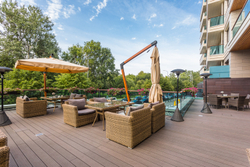 "Капучино" кресло из искусственного ротанга, цвет соломенный