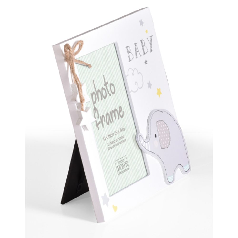 Innova PI09979 фоторамка 10*15 Baby Glitter Elephant , белая, МДФ | Innova