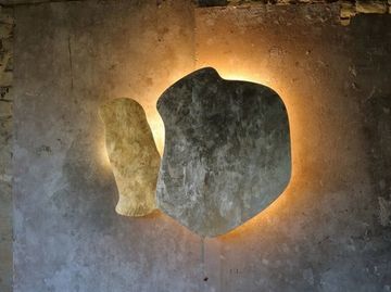 Hind Rabii ya-ya wall lamp 2 ( gold + silver patinated )