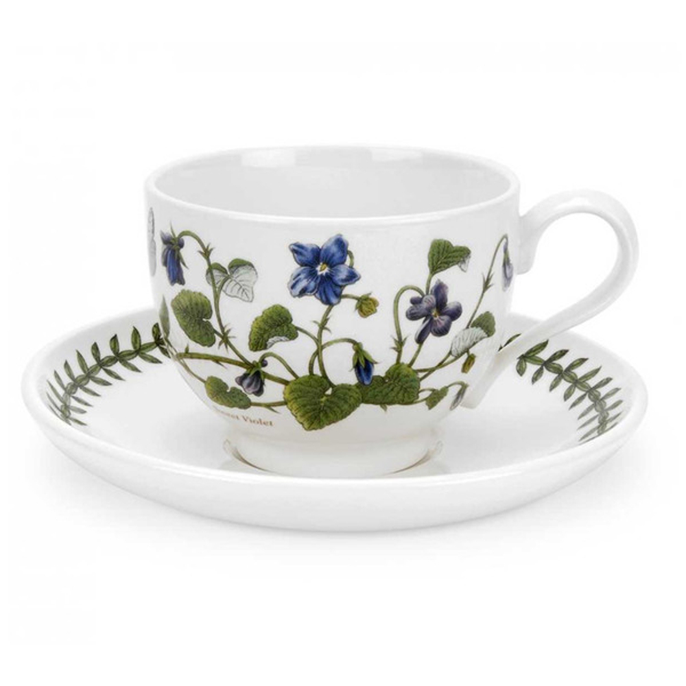 Чашка чайная с блюдцем 280мл Portmeirion Ботанический сад Фиалка