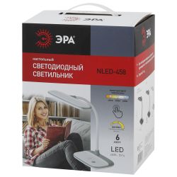Настольный светильник ЭРА NLED-458-6W-BK светодиодный черный