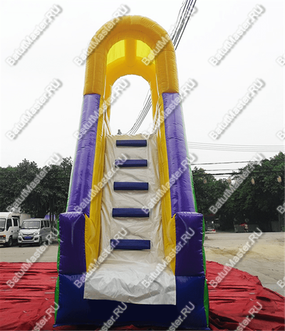 Надувная прямая водная горка с бассейном «Ультра», 9*3*5 м, герметичная
