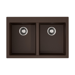Кухонная мойка Omoikiri Bosen 80-2-DC Tetogranit/темный шоколад