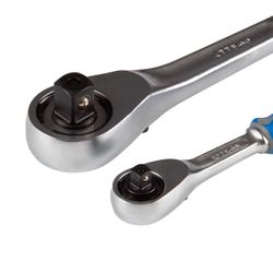 KING TONY (7773GS) Набор трещоток 1/4", 1/2", 90 зубцов, флажковых с кнопкой, 2 предмета