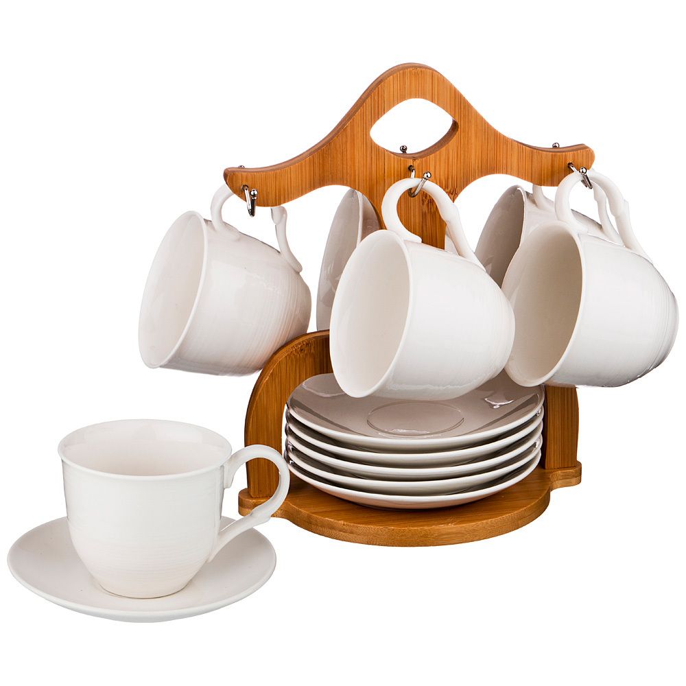 ЧАЙНЫЙ НАБОР LEFARD "NATIVE" НА 6 ПЕР. 12 ПР. 180 МЛ НА ДЕР. ПОДСТАВКЕ (КОР=8НАБ.)