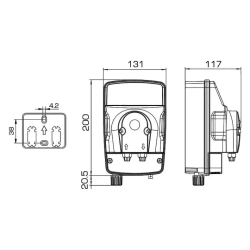 Насос дозирования eMyPool перистальтический pH 2-2 220V - 2 л/ч - CXB4000501ER - Etatron, Италия