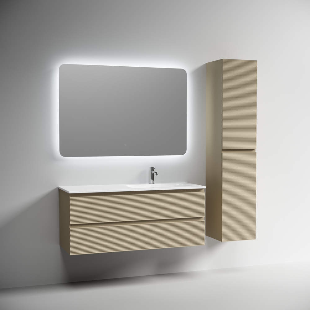 Тумба подвесная под раковину правая Sancos Folk, Капучино 1195х445х500