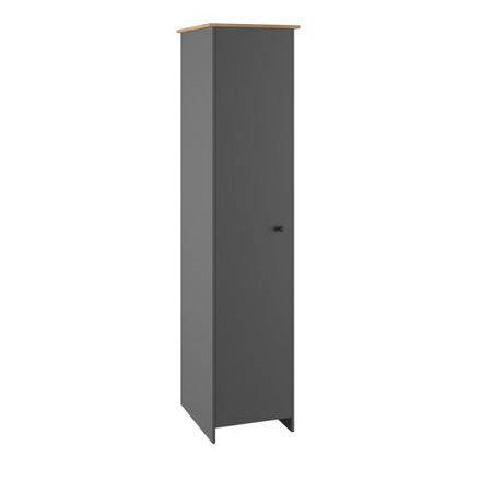 Шкаф-пенал напольный с полками Дуб крафт золотой/Графит 51,5х52,3х210 см