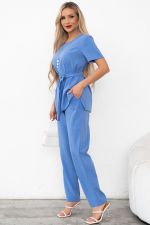 Костюм брючный (голубой) К11-81/6 Nikol