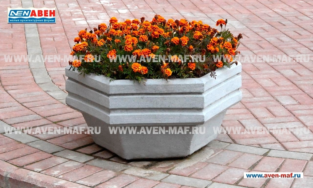 Вазон для цветов бетонный