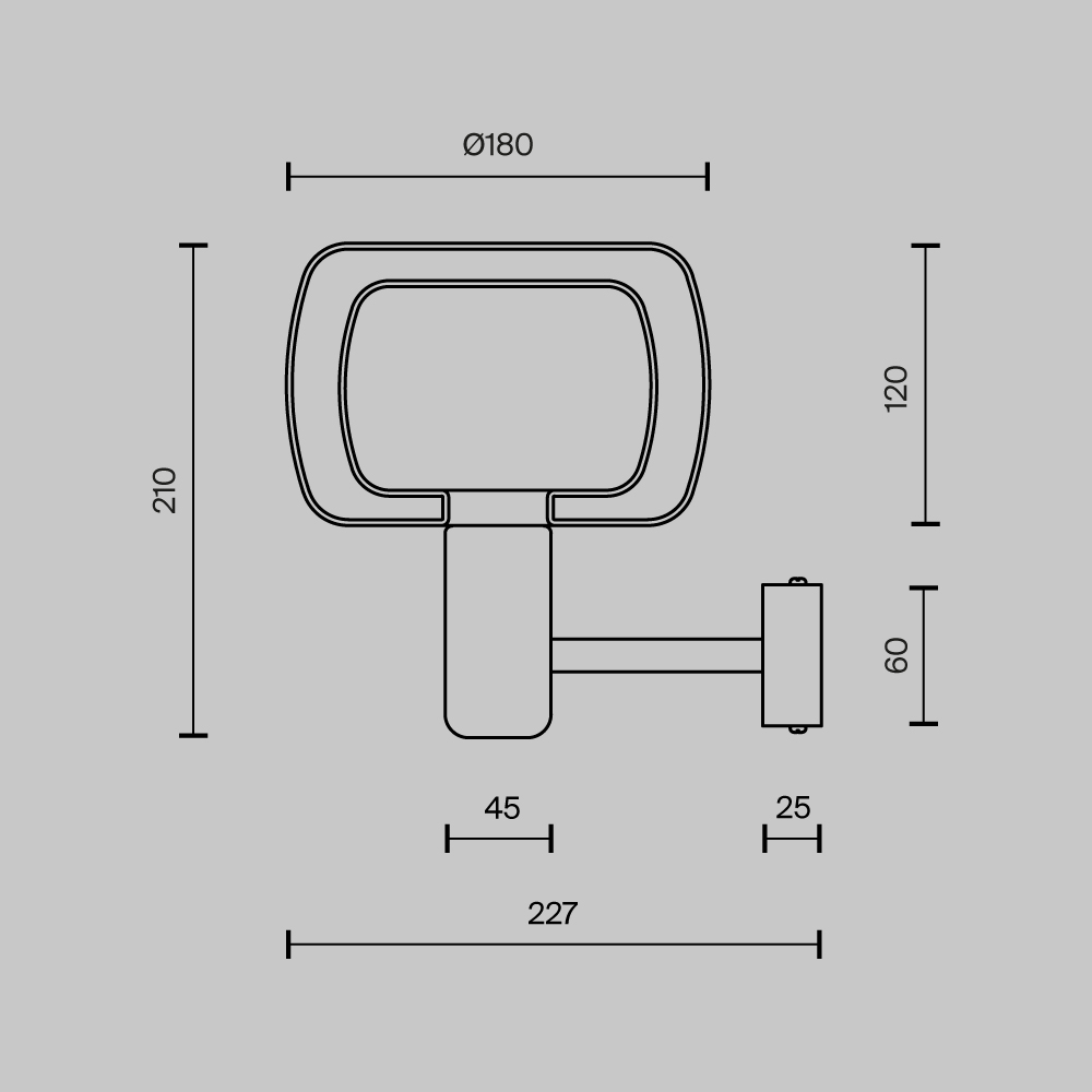 Настенный светильник (бра) Maytoni MOD411WL-01G