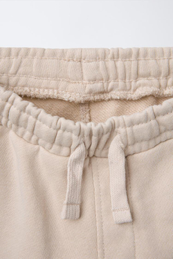 ZARA БРЮКИ ПРЯМОГО КРОЯ ИЗ МЯГКОЙ ТКАНИ С ВЫШИВКОЙ, ЦВЕТ ЛЬДА