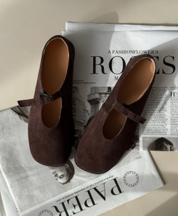 Балетки из натуральной замши