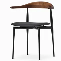 Стул Tor Arms, черный, спинка из массива ясеня