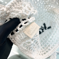 Prada Crochet Tote Bag 38 cm