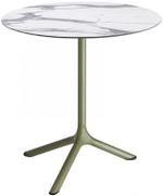 Стол ламинированный обеденный складной Scab Design Tripe Folding, оливковый, белый мрамор Каррара