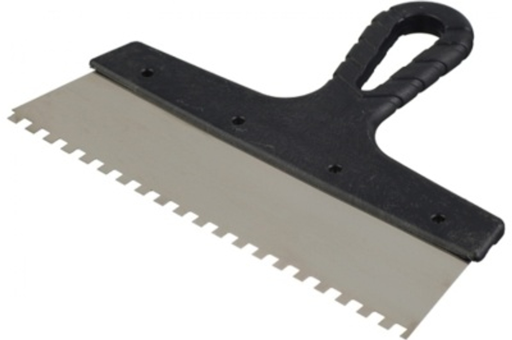 Шпатель малярный зубчатый 250мм зуб 10*10