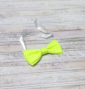 Галстук бабочка классика, лайм матовый