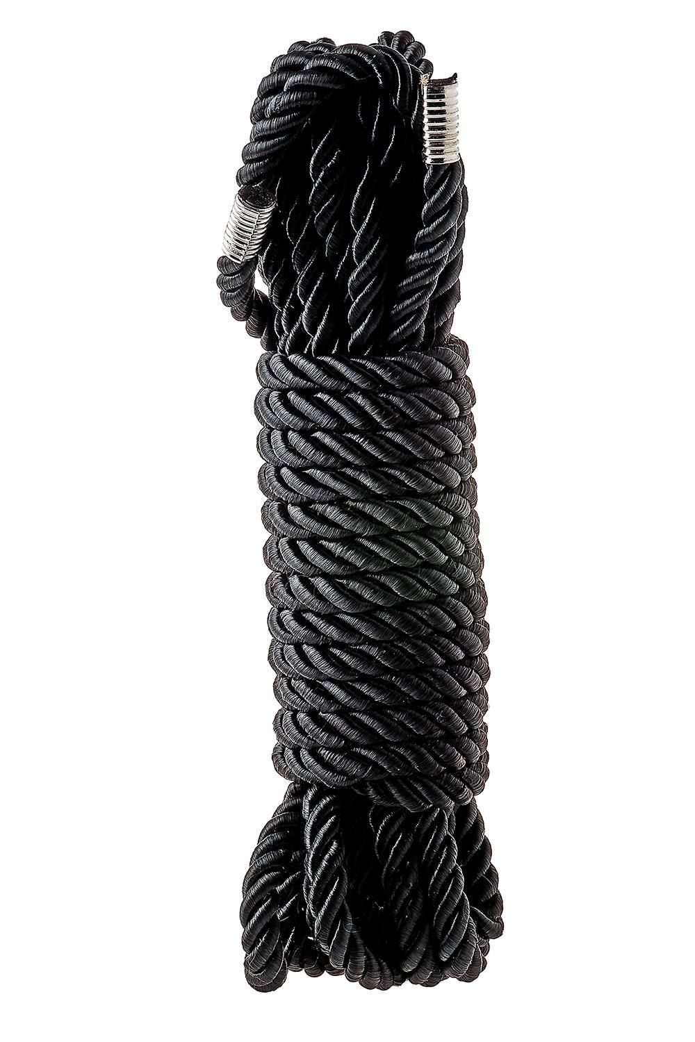 Черная веревка для шибари DELUXE BONDAGE ROPE - 5 м.