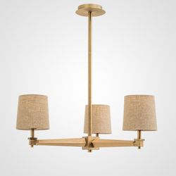 Люстра На Штанге Jorgenson D70 Beige/Light Wood By Imperiumloft