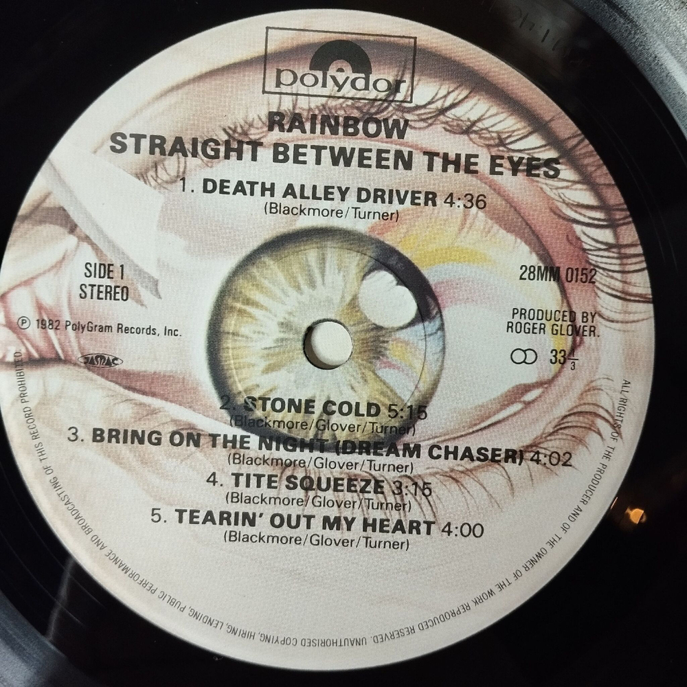Винтажная виниловая пластинка LP Rainbow Straight Between The Eyes (Japan 1982) (No Obi) MISS Mistreated