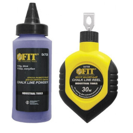 Малярный отбивочный шнур FIT 30 м + разметочная краска 115 гр.