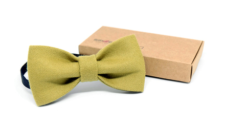 Дизайнерский галстук - бабочка (горчичный)