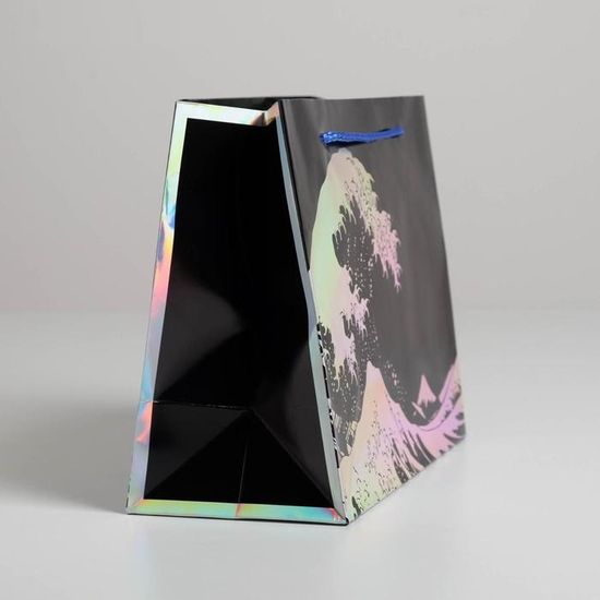 Пакет подарочный голографический The sea, 23 × 18 × 10 см   5307555