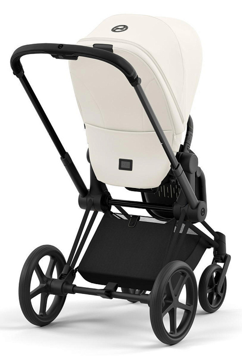 Коляска 3 в 1 Cybex Priam IV Matt Black complete и автокресло Cloud T i-Size Peach Pink Plus Off White