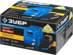 ЗУБР ПСН-60, 60 Вт, 50 - 480°C, керамический нагреватель, низкотемпературная паяльная станция цифровая, Профессионал (55336)