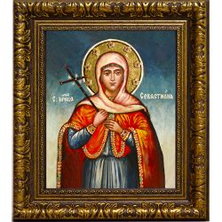 Севастиана Гераклейская святая мученица. Икона на холсте.