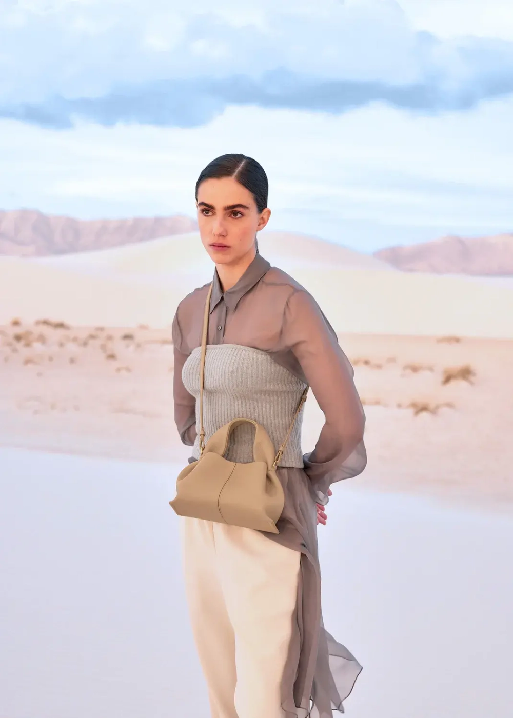 POLENE СУМКА NUMERO NEUF MINI, БЕЖЕВЫЙ