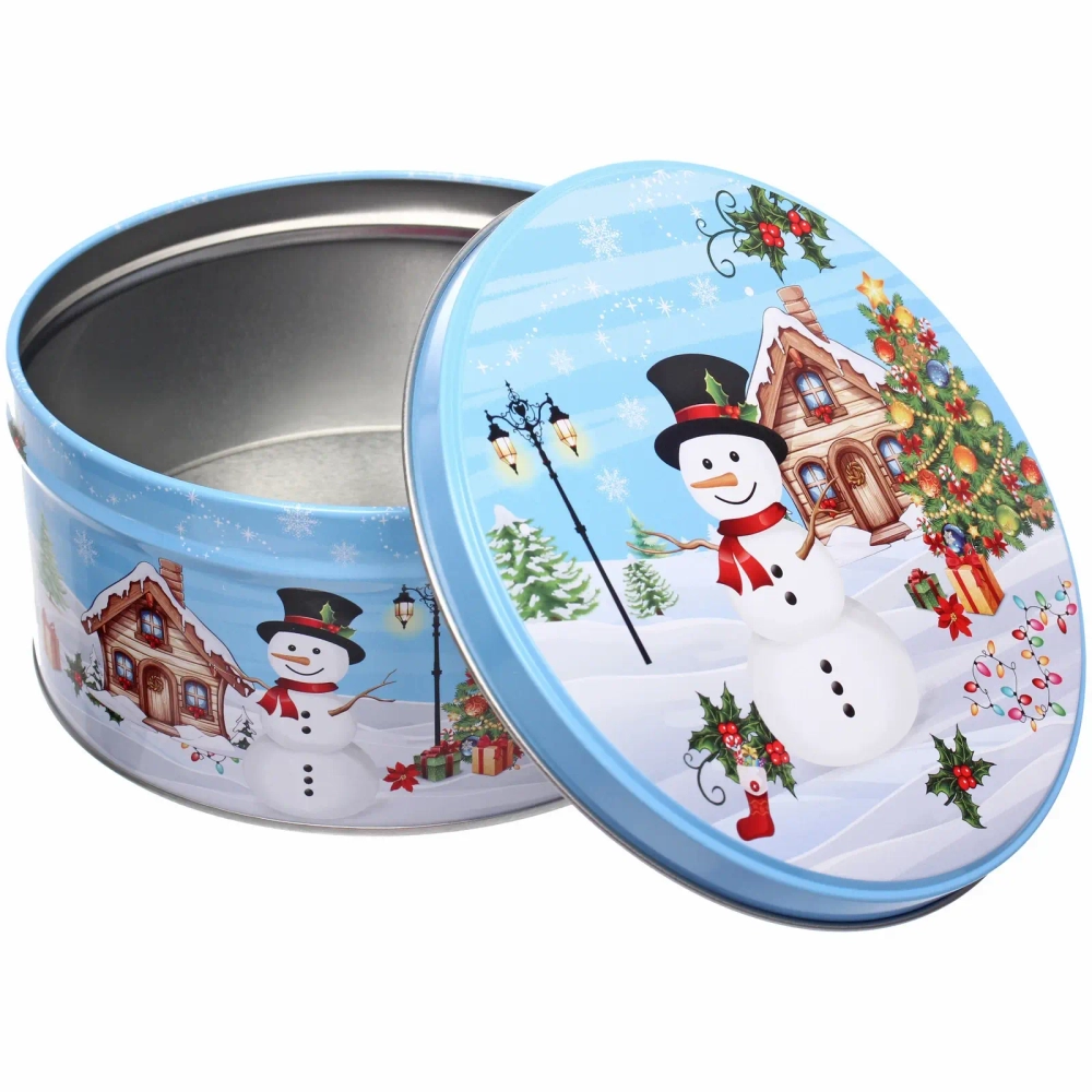 Банка жестяная «Сказочный Снеговик» 1500мл, 16,5*8см