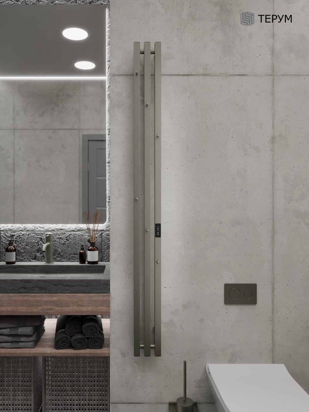 Полотенцесушитель Marco 3 PRO 150x13 оружейная сталь