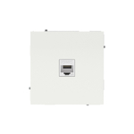 Компьютерная розетка RJ-45 без шторки, кат.6А одинарная,KANT, белая магнолия