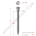 ЗУБР СПК 50 х 5 мм, TX20, саморез для перфорированного крепежа, цинк, 170 шт (30061-50-50)