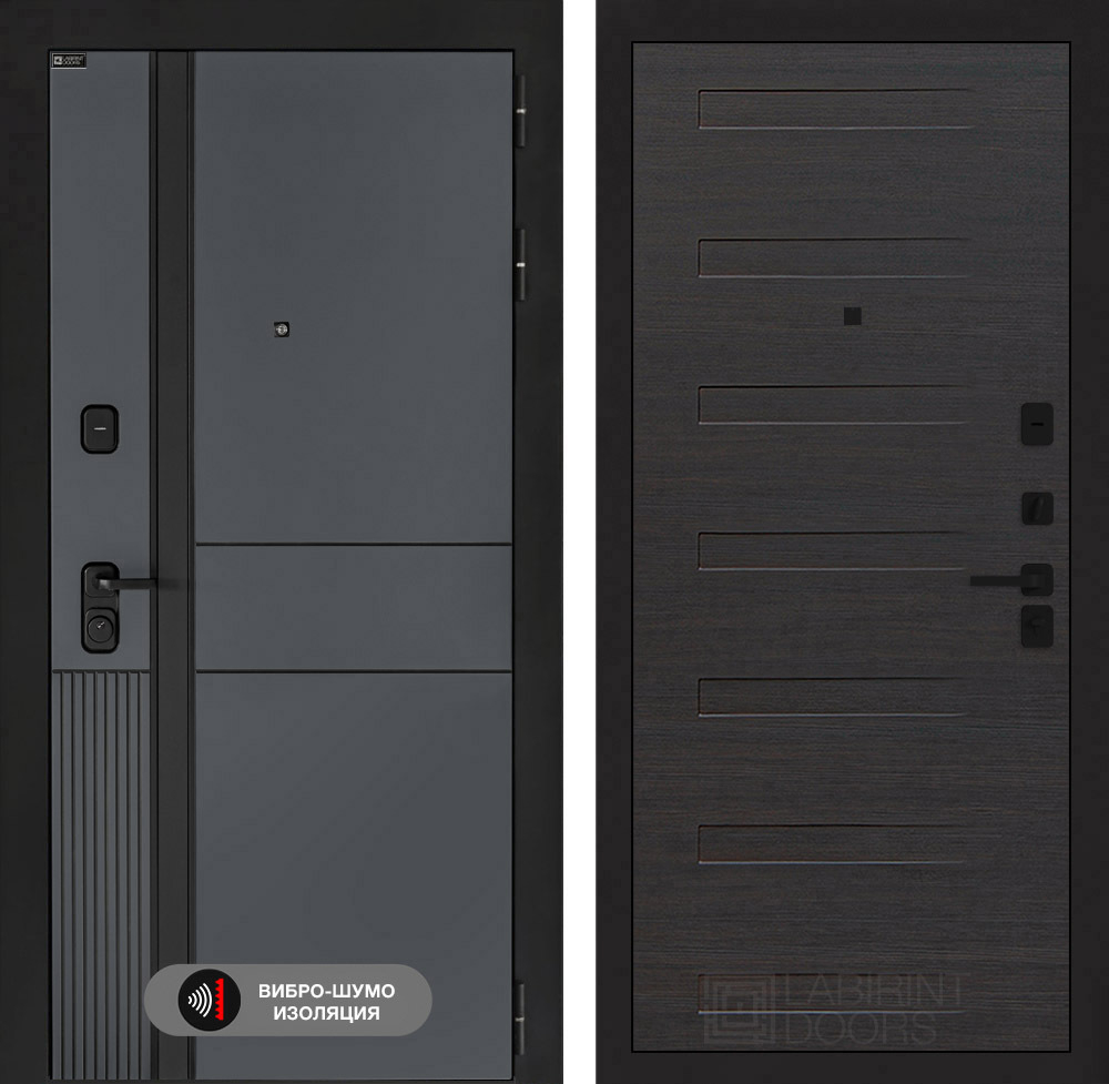 Входная дверь Лабиринт EVOLAB - 14 Эковенге горизонтальный