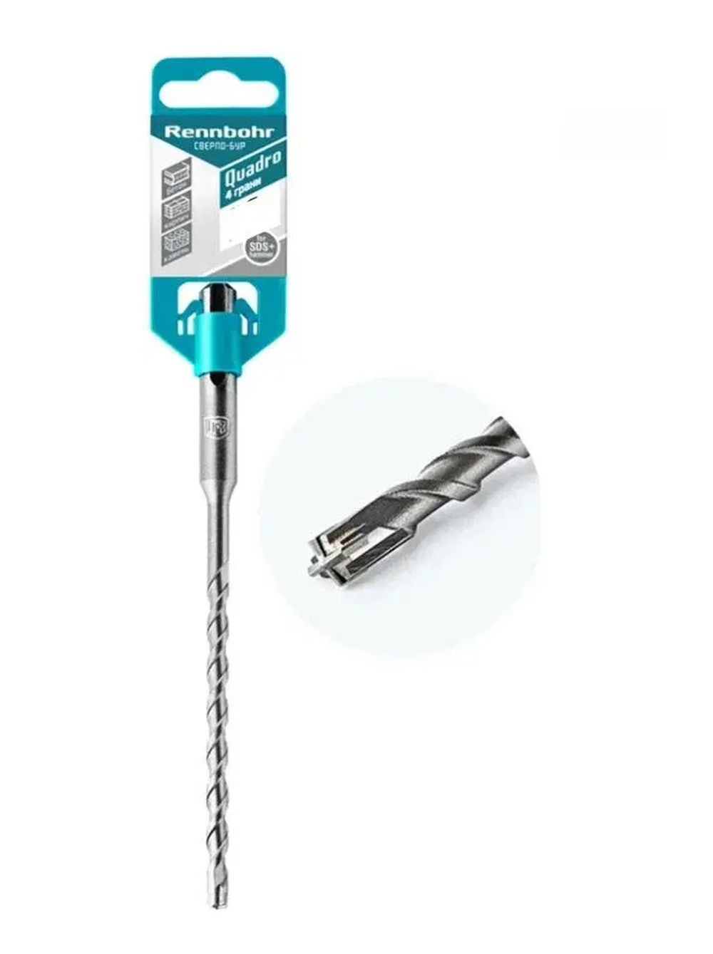 Бур по бетону SDS+ 12х460 (4 грани) RENNBOHR QUADRO 511246
