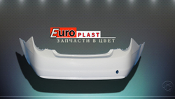 Бампер задний белый Chevrolet Aveo T300