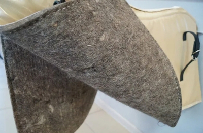 Потник из итальянского кож зама ( бежевый)