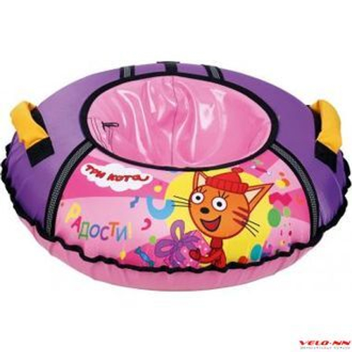 Тюбинг с рисунком Три кота розовый d-700 ТБ1-70/ТК