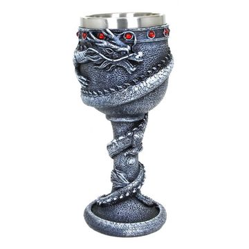 Кубок Дракон синий с рубинами