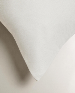 Zara Home наволочка декоративная из хлопка, молочный, 45x45 см