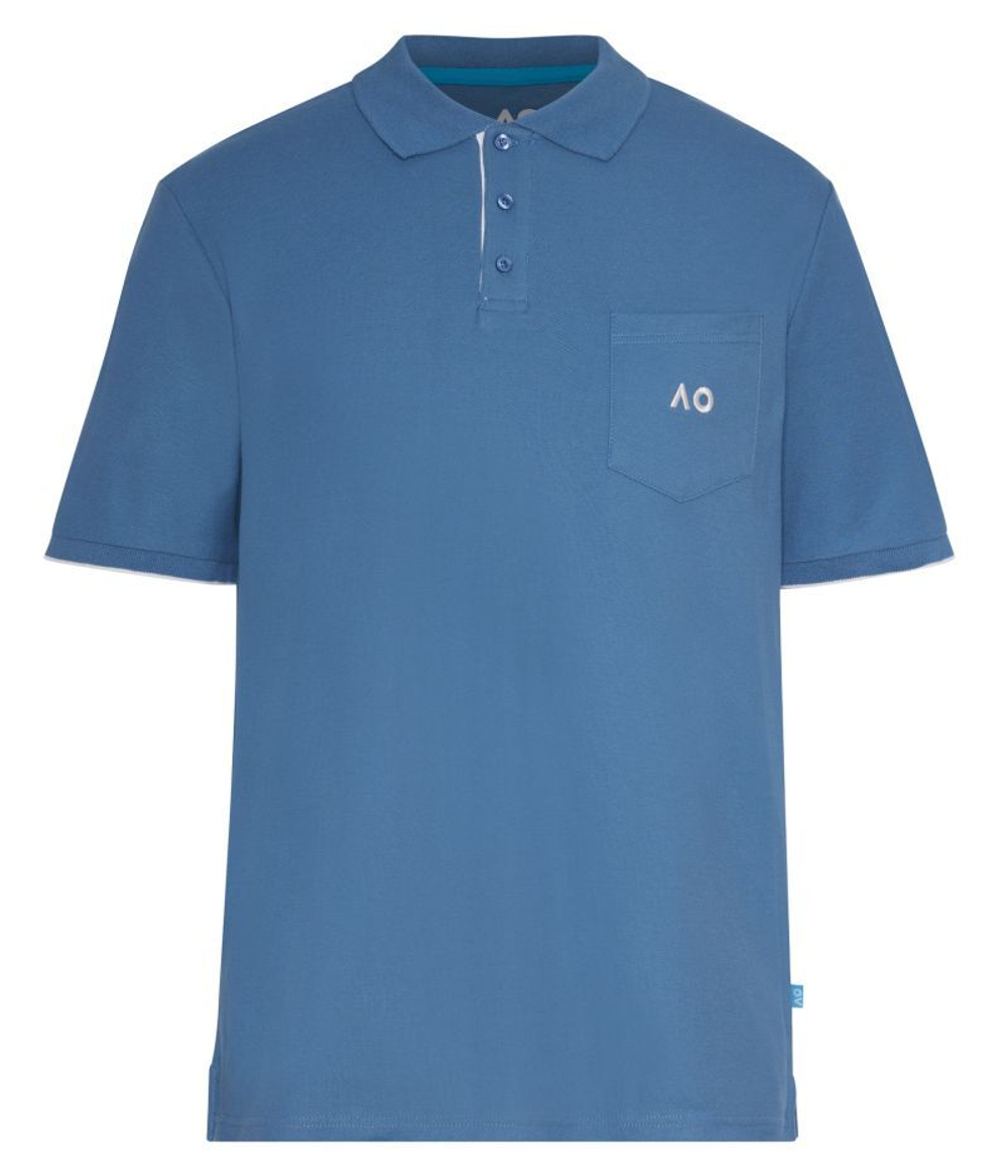 Теннисное поло Australian Open Polo Pocket AO Logo - elemental blue