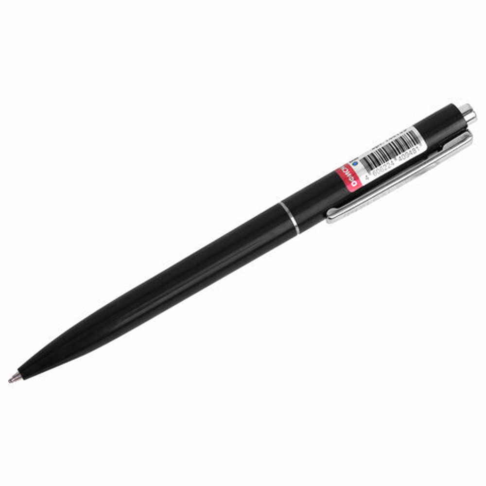 Ручка шариковая автоматическая ОФИСМАГ "M17", СИНЯЯ, корпус черный, стандартный узел 0,7 мм, линия письма 0,5 мм, 144159