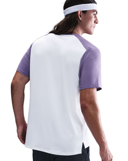 Мужская теннисная футболка Nike Court Advantage Printed - пыльный аметист/белый/черный