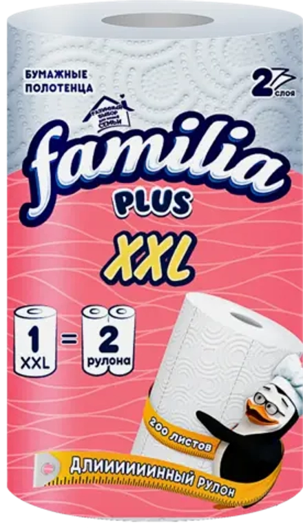 Бумажные полотенца Familia 1 рулон 2 слоя