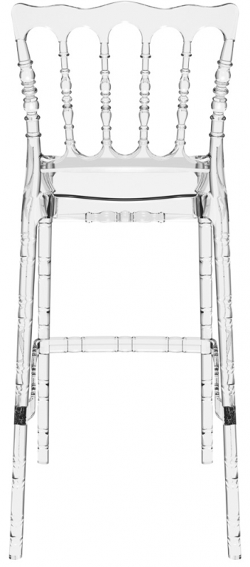 Стул прозрачный барный Siesta Contract Opera Bar 75, прозрачный