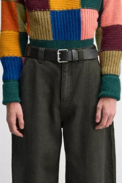 ZARA Х HARRY LAMBERT КОЖАНЫЙ РЕМЕНЬ, ЧЕРНЫЙ